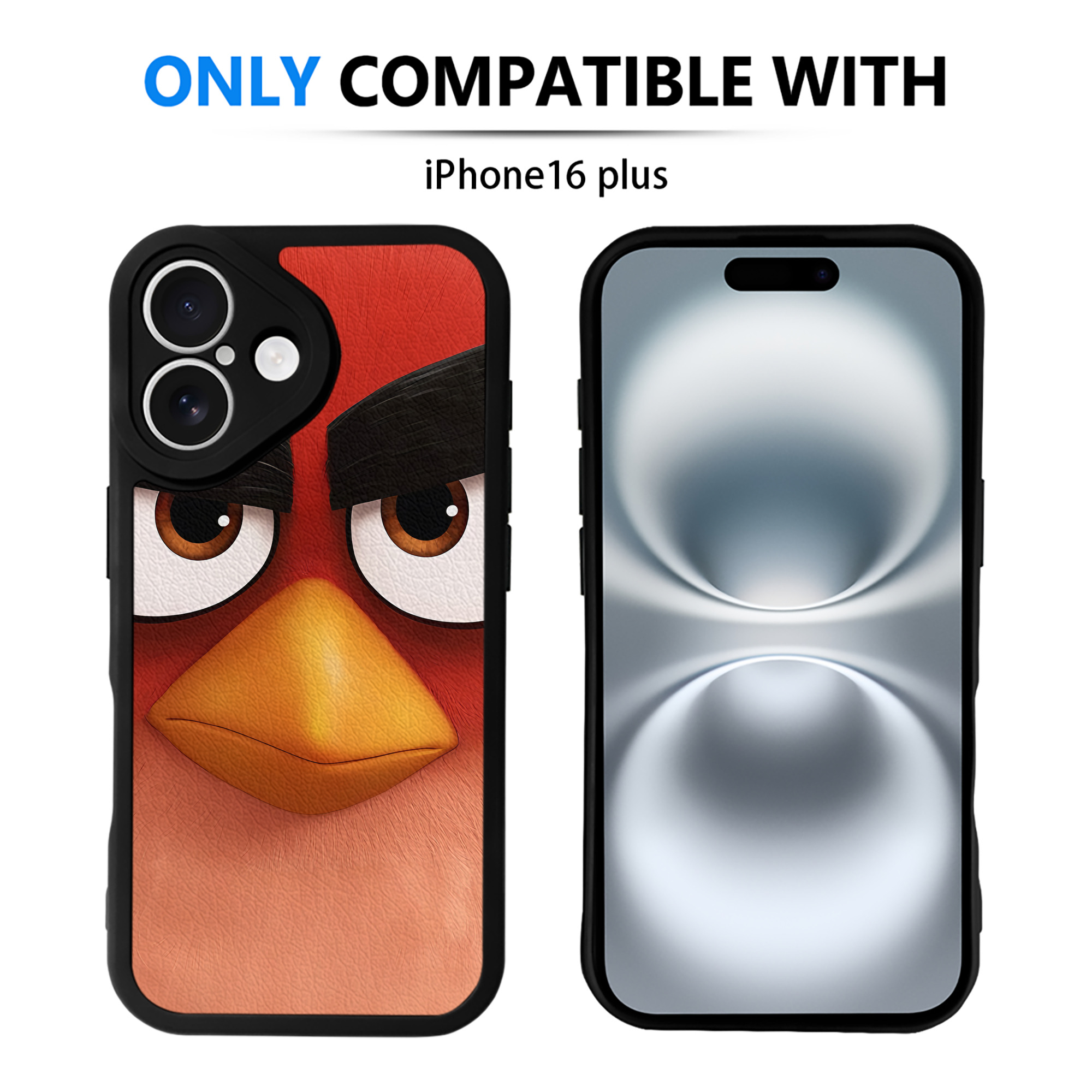 （画像用） Angry Birds アングリーバード 【iPhone 16シリーズ対応】シリコンスマホケース（レザー調） 材質：シリコン